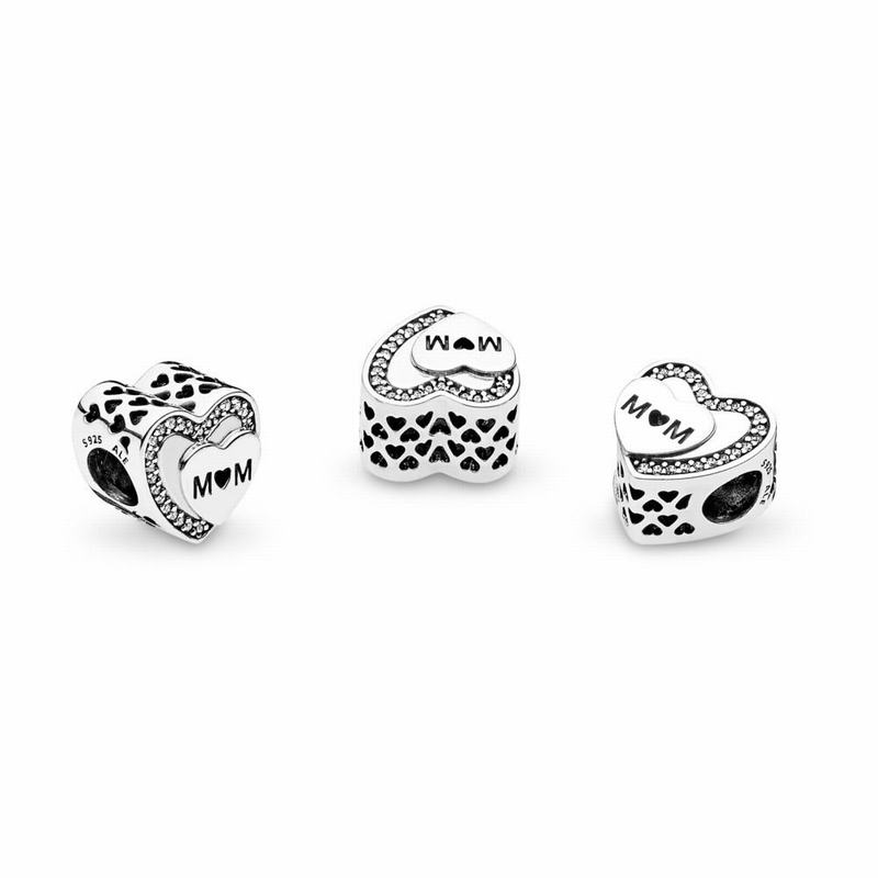 Pandora Tribute To Mom Charm - Sterling Silver/Cubic Zirconia - Canada | UF5287JG